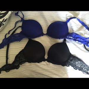 2 PINK push up bras