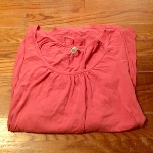 Long sleeved scoop neck