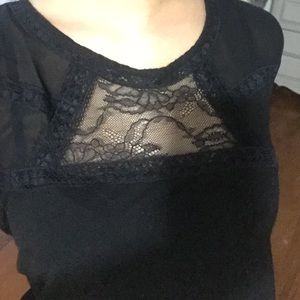 H&m black lace top