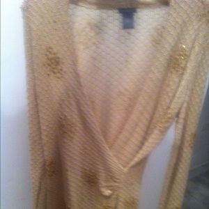 Ann Taylor Light Sweater w/ sequin accent