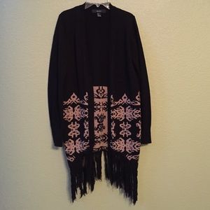 Fringed cardigan