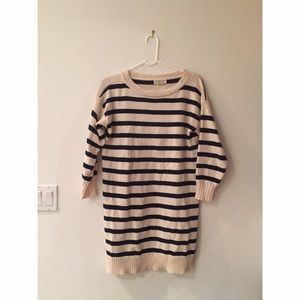 Ralph Lauren Striped Cotton Sweater Dress Sz S