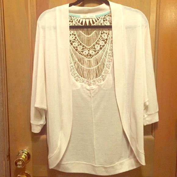 Open boho crocheted cardigan