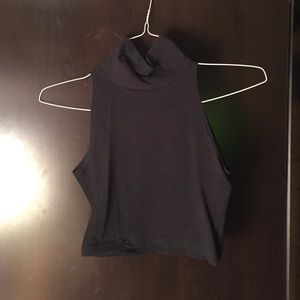 American Apparel Sleeveless Turtleneck Crop