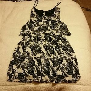 Blue and white floral dress NWOT