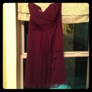 David's bridal strapless bridesmaid dress