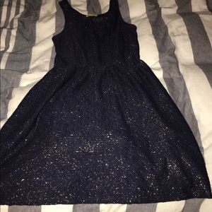Dee Elle Navy and Gold Dress