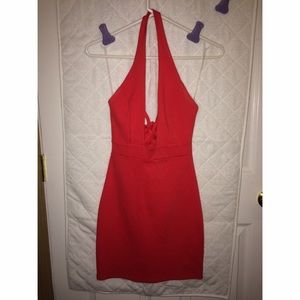 Red club dress