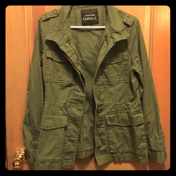 Army green utility jacket