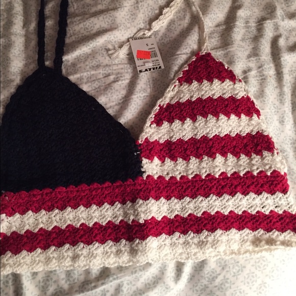 American flag bralette never worn with tags on