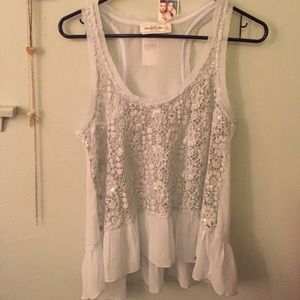 Sheer/ lace /sequence Abercrombie and Fitch top