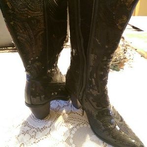 Black Sequence Boots