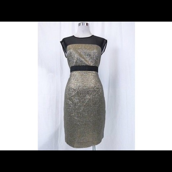 New York and Company glittery gold dress