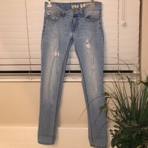 light washed denim jeans