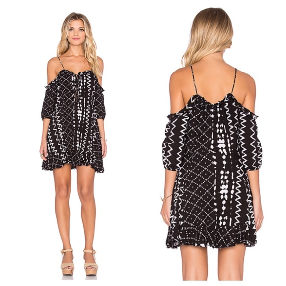 Tularosa Dresses & Skirts - Tularisa Tionesta black boho chic lace up dress