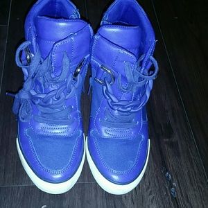 Aldo blue wedge sneakers
