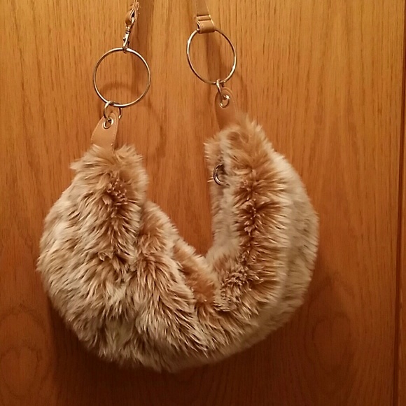 Faux fur purse