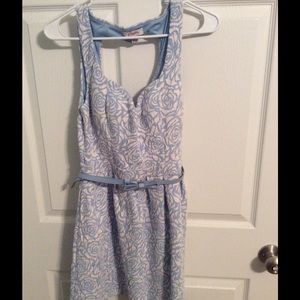 Blue rose dress.