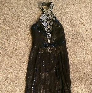 Black Sequence prom dress