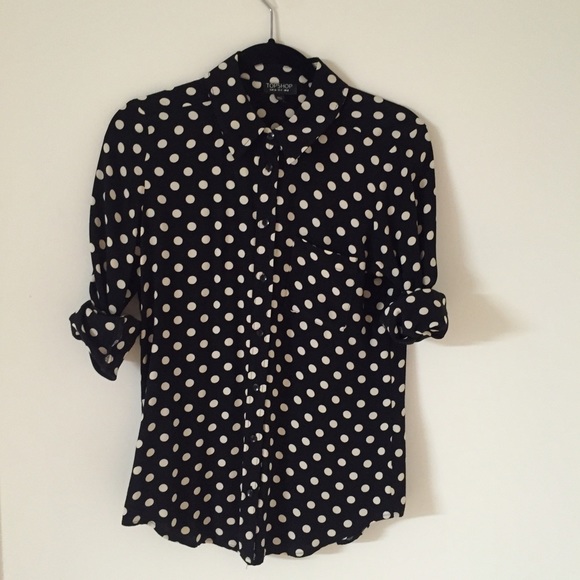 Topshop Polka Dot Shirt