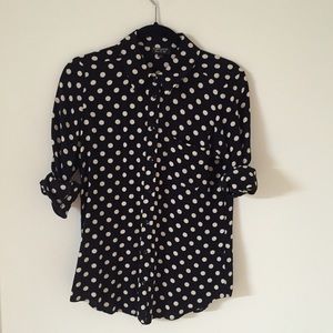 Topshop Polka Dot Shirt