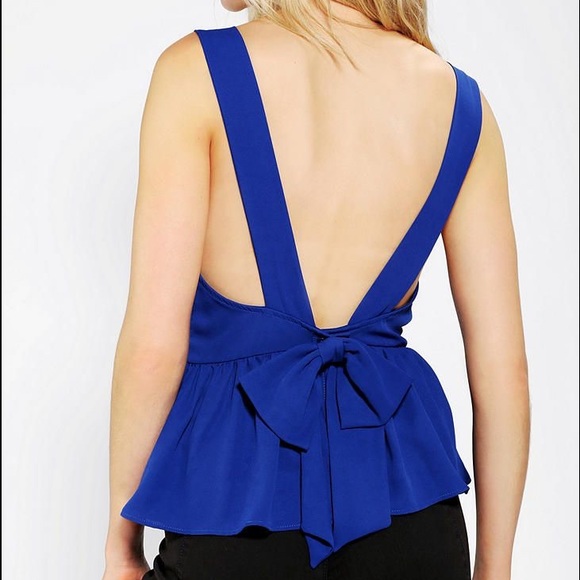 Urban Outfitters Tops - ❌SOLD Urban Outfitters Bow Tank Top-Ruffled Peplum