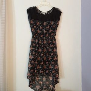 floral print high-low dress