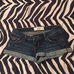 Dark wash Hollister shorts