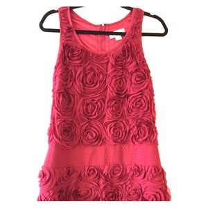 Chiffon Raw Rosette Tank Dress