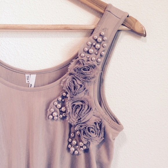 Maurices Tops - Blush embellished tank