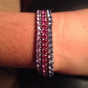 3 set swarovski crystal bracelets