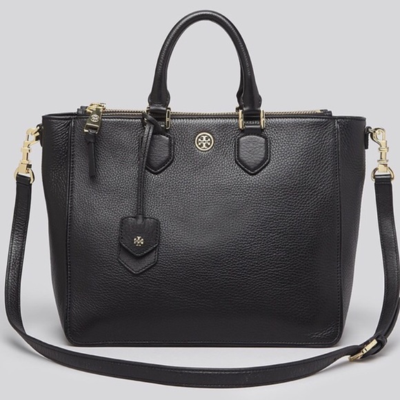 SOLD Tory Burch Robinson Pebbled Square Tote - Picture 3 of 4