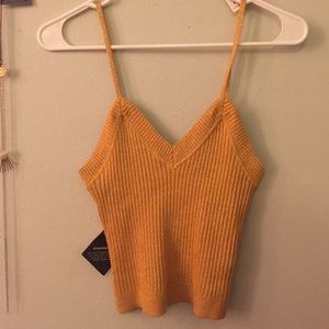 Nasty Gal mustard tank/crop. Size small.