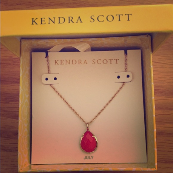 Kendra Scott Kiri Red Necklace -July