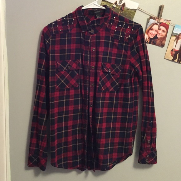 Studded forever21 flannel