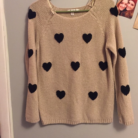 Lauren Conrad shimmer heart sweater