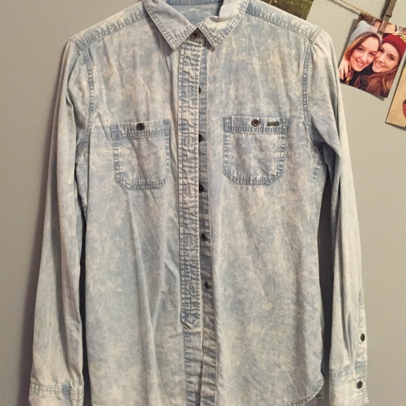 Acid wash button down
