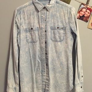 Acid wash button down