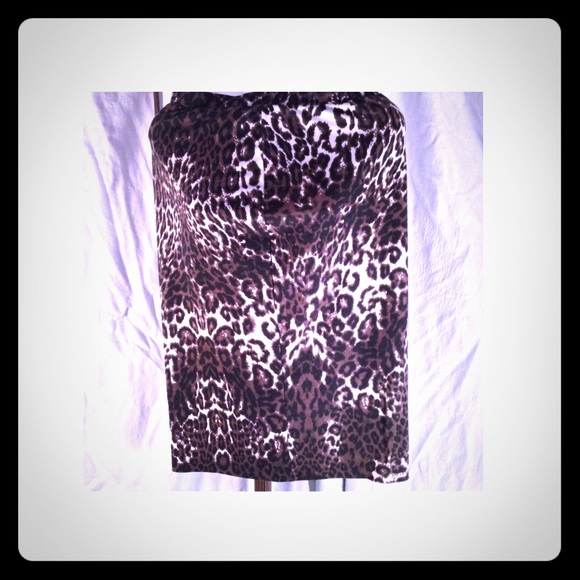 Animal Print Body Flattering Midi Skirt