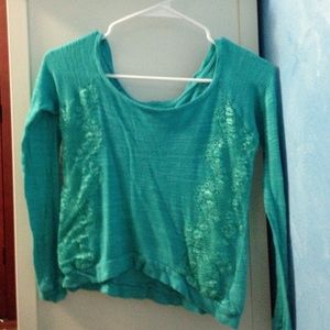Mint long sleeve top