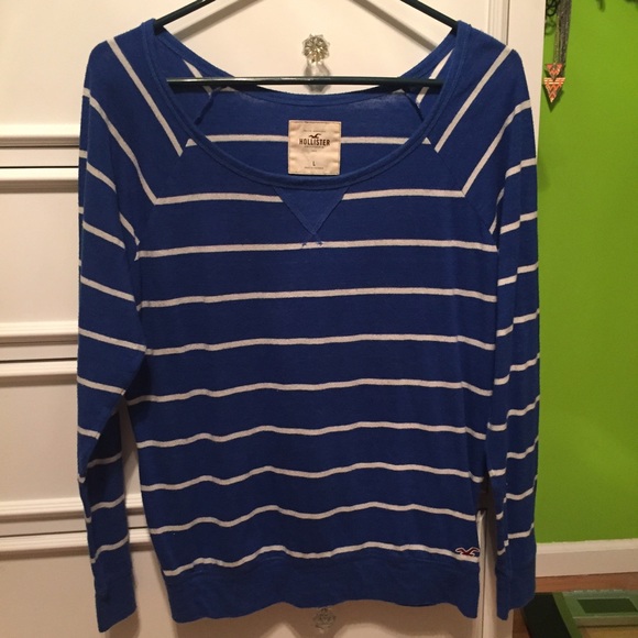 Striped Blue Hollister top