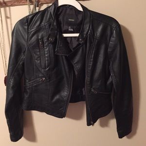 Black leather jacket