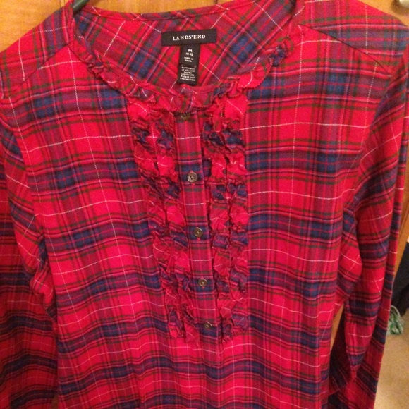 NWOT Lands' End flannel shirt