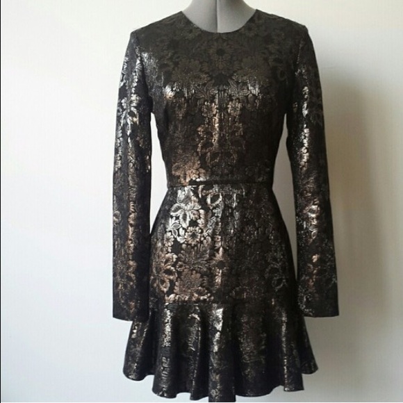 Metallic Floral Lace Dress |RE-POSH| - Picture 1 of 4