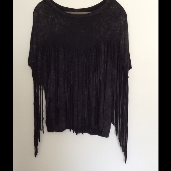 Last One - Our Fav Black Fringe Tee - Picture 3 of 4