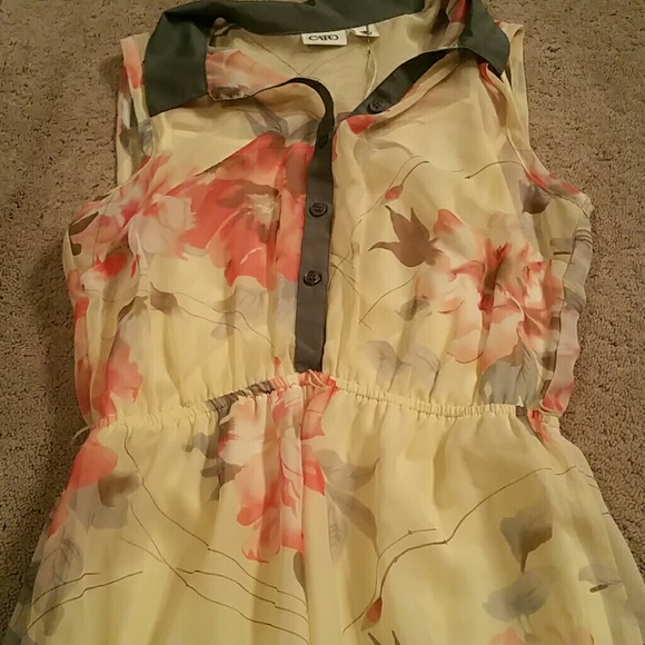 DONATING SOON - Collared, sleeveless dress.