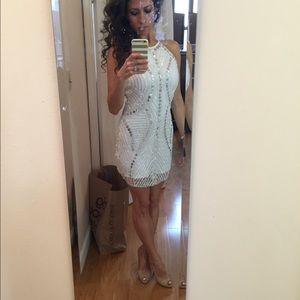 Parker Jaden White Sequin Dress