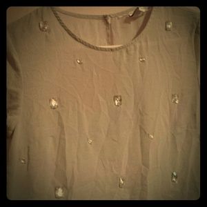H&M short sleeved jeweled top!