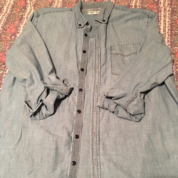 MADEWELL large chambray button down shirt/tunic