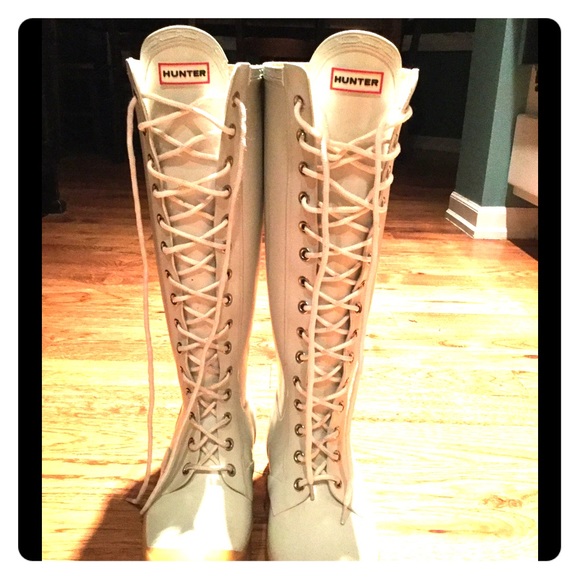Hunter Rain Boots Lace Up Tall